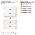 Miniatyrbillede 4 af 11: Rootz Badeværelsesskab - Højskab med åbent rum - Højglans - 37 x 132 x 31 cm