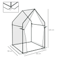Miniatyrbillede 3 af 7: Rootz Drivhus - Cold Frame Drivhus - Film Drivhus - Mini Drivhus - Stål - Plastik - Gennemsigtig + Sort - 90 cm x 90 cm x 145 cm