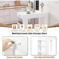 Miniatyrbillede 4 af 9: Rootz multifunktionelt barbord - Opbevaringsbord - Spisebord - Rummelig overflade - Integreret opbevaring - Robust konstruktion - 100cm x 100cm x 50cm