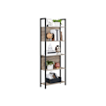Miniatyrbillede 7 af 7: Rootz reol - Fritstående reol - 5 niveauer bogreol - reol - åben reol - hjørne reol - display reol - Greige/sort - 62 x 24 x 165 cm