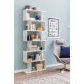 Miniatyrbillede 2 af 7: Rootz reol 70 x 23,5 x 190,5 cm hvid - Standhylde 6 rum - Lille design kommode - Moderne arkivhylde Spånplade Fritstående - Opbevaringshylde Åben