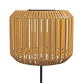 Miniatyrbillede 4 af 6: Rootz Havelys - Rattan Udendørs Lys - Solar Havelampe - Automatisk tænding - LED - Vejrbestandig - Metalramme - Sort + Gul - Ø34 x 130cm