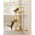 Pikkukuva 7 / 7: Rootz Cat Tree Tower - Raapimispylväs - Kissanraapimet - Lastulevypehmo - Ihanteellinen useille kissoille - 50 cm x 50 cm x 160 cm