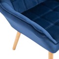 Miniatyrbillede 7 af 10: Rootz Lænestol - Enkeltlænestol - Vingestol med fløjlsagtigt betræk - Træben - Hjem - Soveværelsesmøbler - Grøn - 68,5 cm x 61 cm x 72,5 cm