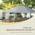 Miniatyrbillede 4 af 10: Rootz Pavilion Udskiftningstak - Baldachin -dækning - Vejrbestandig baldakin - UV -beskyttelse, 397x297cm, grå
