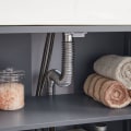 Miniatyrbillede 5 af 6: Rootz Vaskeskab - Vaskeskab med 2 døre - Vaskeskab til badeværelse - Vaskeskab - Vaskeskab til badeværelset - Grå - 60 x 30 x 60 cm