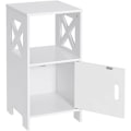 Miniatyrbillede 9 af 9: Rootz Lille sengebord - Natbord - Sidebord - Hvid skandinavisk design - Rummelig opbevaring - 30cm x 60cm x 30cm