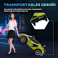 Miniatyrbillede 8 af 10: Rootz elbil til børn - Ride-On Car - Realistisk design, integrerede gadgets - 2 køretilstande - LED-lys - Fjernbetjening - 108L x 62W x 40H cm