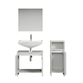 Miniatyrbillede 4 af 5: Rootz Basic Bathroom Set - Bath Ensemble - Vanity Collection - Restroom Suite - Washroom Set - Lavatory Combo - Toilet Furniture - White - 107 x 164 x