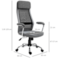 Miniatyrbillede 3 af 9: Rootz Kontorstol med Ergonomisk Design - Lysegrå, Sort - Skum, Nylon, Stål - cm x 25,59 cm x 46,85 cm