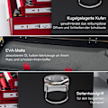 Miniatyrbillede 6 af 10: Rootz Værktøjskasse - Låsbar opbevaring - 3 skuffer - Holdbart stål - Effektiv værktøjsstyring - 60 cm x 26 cm x 34 cm - Rød+sort