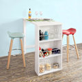 Miniatyrbild 2 av 8: Rootz- Kök Matbord-Barbord Soffbord med 3-vånings förvaringsställ, vit