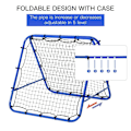 Pikkukuva 7 / 11: Rootz Football Rebounder Net - Kickback Goal Rebound Wall Net - Rebound On Both Sides - Adjustable - Steel - Blue - 100 x 95 x 90 cm
