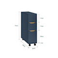 Pikkukuva 4 / 8: Rootz Rolling Neache -hylly - Mobile Storage Cart - Gap -järjestäjä - 14,2 kg: n kuorma - 20x70x60cm - Ihanteellinen tiukkoihin tiloihin ja helppo lii