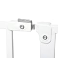 Miniatyrbillede 6 af 6: Rootz Dog Gate - Barriere - Tovejs åbning - Vægmontering - Snaps - Nem installation - Justerbar - Robust stålramme - Hvid - 73L x 76H cm