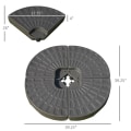 Miniatyrbild 3 av 10: Rootz Viktskivor - Paraply Viktskivor Set - 4-delat paraplyställ - Kaffebrun - 100 x 100 x 10,5 cm