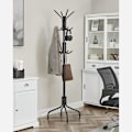 Miniatyrbillede 4 af 4: Rootz knagerække - metal knagerække - metal knageholder - knagerække med kroge - moderne hat og knagerække - Minimalistisk knagerække - sort - 55 x 55
