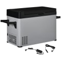 Miniatyrbillede 1 af 7: Rootz Bilkøleskab - Bilkøleboks - 50L Køleboks - Rejsekøleskab - Køleskab - Med LCD Display - Grå/Sort - 75L x 36W x 49,5H cm