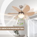 Miniatyrbild 4 av 10: Rootz takfläkt med ljus - Kedjedragbrytare - 3 hastigheter - Energieffektiv belysning - Mångsidigt luftflöde - Tyst drift - 76 cm x 76 cm x 41,5 cm -