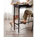Miniatyrbillede 5 af 7: Rootz Barbord med Skuffe - Pubbord - Opbevaringsbord - Spånplade og stål - 40 cm x 120 cm x 104,6 cm - Askbrun