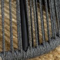 Miniatyrbillede 4 af 6: Rootz Havebord - Boho Style Havebord - Vejrbestandig - PE Rattan - Sort + Naturlig - 39cm x 39cm x 49cm