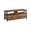 Miniatyrbillede 1 af 8: Rootz TV Stand - Mediekonsol - Moderne TV Stand - Hjørne TV Stand - TV Bord - Spånplade/Stål - Vintage Brun-Sort - 120 x 40 x 50 cm