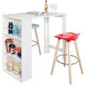 Miniatyrbild 1 av 8: Rootz- Kök Matbord-Barbord Soffbord med 3-vånings förvaringsställ, vit