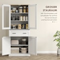 Miniatyrbillede 5 af 11: Rootz Kitchen Cabinet - Buffet - Akrylfrontskuffer - Ekstra opbevaring - 76 x 40 x 182,5 cm hvid