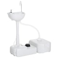 Miniatyrbillede 1 af 5: Rootz bærbar campingvask med opsamlingsbeholder - Sæbedispenser - 17L vandtank - Håndvask - Mobil - Lysegrå - 83cm x 50cm x 103cm