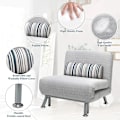 Miniatyrbild 9 av 11: Rootz Justerbar soffa - Hopfällbar säng - Gästsäng - Bäddsoffa - Fällbar madrass - Grå - 75 X 70 X 75 Cm