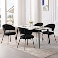 Miniatyrbillede 2 af 8: Rootz spisestuestol - Velvet spisestuestol - polstret stol - Ergonomisk ryglæn - 54cm x 83,5cm x 52cm, 1 par