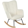 Miniatyrbild 6 av 7: Rootz gungstol fleece look - ergonomisk fåtölj - avkopplande stol - stöder kropp - 98d x 71W x 101h cm