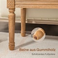 Miniatyrbillede 6 af 10: Rootz Sengebænk - Polstret bænk - Soveværelsesskammel - Stof i hørlook - Tyk polstring - 120 cm x 41 cm x 48 cm