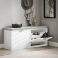 Miniatyrbillede 2 af 9: Rootz Shoe Opbevaringsbænk - Skoskab med sæde - Entryway Organizer - Pladsbesparende design - Komfortable siddepladser - Holdbar MDF-konstruktion - 10