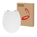 Miniatyrbillede 2 af 6: Rootz Toiletsæde - WC Låg - Toiletdæksel - Badeværelsestilbehør - Loo Top - Toiletarmatur - John Låg - Hvid (WS2586) - 19,2 x 15,8 x 2,7 tommer.