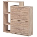 Miniatyrbillede 4 af 5: Rootz skab med 2 rum til klappen Skokiste 85x93 cm Skostativ til 12 par sko Commode Shoe tipper moderne