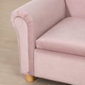 Miniatyrbillede 4 af 6: Rootz børnesofa - To-personers til børn - 3-5 år - Opbevaringsplads - Ramme af naturligt træ - Pink - 84 x 41,5 x 48,5 cm