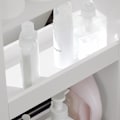 Pikkukuva 7 / 9: Rootz Niche -kärry - Keittiön hylly - Kylpyhuoneen säilytyskärry - MDF-rakenne - Säädettävä hylly - Siirrettävä pyörillä - 20cm x 70cm x 65cm