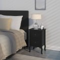 Miniatyrbillede 4 af 7: Rootz hvidt sengebord - Natbord, Opbevaringsenhed - Elegant design, Multifunktionelt, Robust konstruktion - Malet MDF, Metalgreb - 40 cm x 60 cm x 30