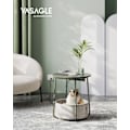 Miniatyrbillede 2 af 9: Rootz 3-delt sidebord - Forest Green Creme White - Spånplade Stål Polyester - Bærbare udendørsmøbler - Opbevaringskurv - Letvægts - 45cm x 50cm x 50cm