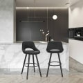 Miniatyrbild 2 av 7: Rootz Scandinavian Bar Pall - Bänkpall - Barnstol - Ergonomisk design - Robust bokträ - Snygg modern look - 91cm x 43cm x 43cm