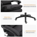Miniatyrbillede 7 af 11: Rootz Kontorstol - Massage Kontorstol - Massagefunktion - Højdejusterbar - Nylon - Sort - 70 x 62 x 120-130 cm