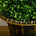 Miniatyrbillede 9 af 10: Rootz Spiral imiterede buksbomplanter - Kunstige topiaries - Realistisk farve og tekstur - Stabile cementpotter - Sæt med 2 - Grøn - 90 cm x 30 cm x 2