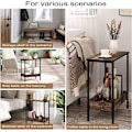 Miniatyrbillede 8 af 9: Rootz Metal Sidebord - Træ Sofabord - Kompakt Endebord - Praktisk opbevaringsløsning - 50cm x 55cm x 25cm