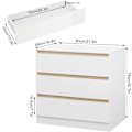 Miniatyrbillede 3 af 9: Rootz 2-i-1 puslebord - Vuggekommode - Opbevaringsenhed - Komfortabel højde - Sikkert design - Rigelig opbevaring - 80 cm x 48 cm x 78 cm