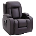 Miniatyrbillede 1 af 10: Rootz Massagestol - Hvilestol - Vibrerende hvilestol - Lændestøtte - Imiteret læder - 85cm x 94cm x 104cm