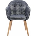 Miniatyrbillede 4 af 9: Rootz Ergonomic Chair - Kontorstol - Lounge Chair - Komfortabel linnedpolstring - Holdbare massive træben - Alsidigt design - 40cm x 40cm x 82cm