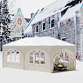 Miniatyrbillede 8 af 10: Rootz Havepavillon 3x6m - Udendørs baldakin - Pop-up telt - UV-beskyttelse - Vandafvisende - 250-254-258cm - Komplet tilbehør