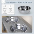 Miniatyrbillede 5 af 10: Rootz Hundefoderstation - Hævede hundeskåle - Rustfri stålskåle - MDF-hus - Hygiejnisk - 58,4 cm x 30,5 cm x 25,4 cm