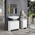 Miniatyrbillede 5 af 5: Rootz Basic Bathroom Set - Bath Ensemble - Vanity Collection - Restroom Suite - Washroom Set - Lavatory Combo - Toilet Furniture - White - 107 x 164 x